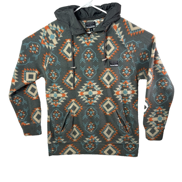 Free Nature Other - Free Nature Aztec Fleece Quarter Zip Drawstring Hoodie Mens Medium Southwest